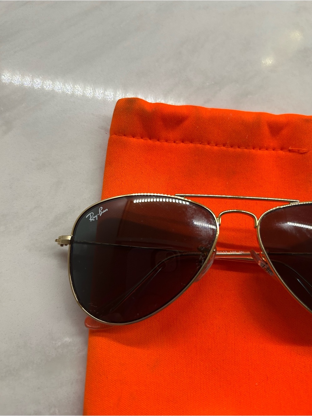 Ray-Ban Kids Aviator Sunglasses in Gold with Brown Lenses - Picture 4 of 15